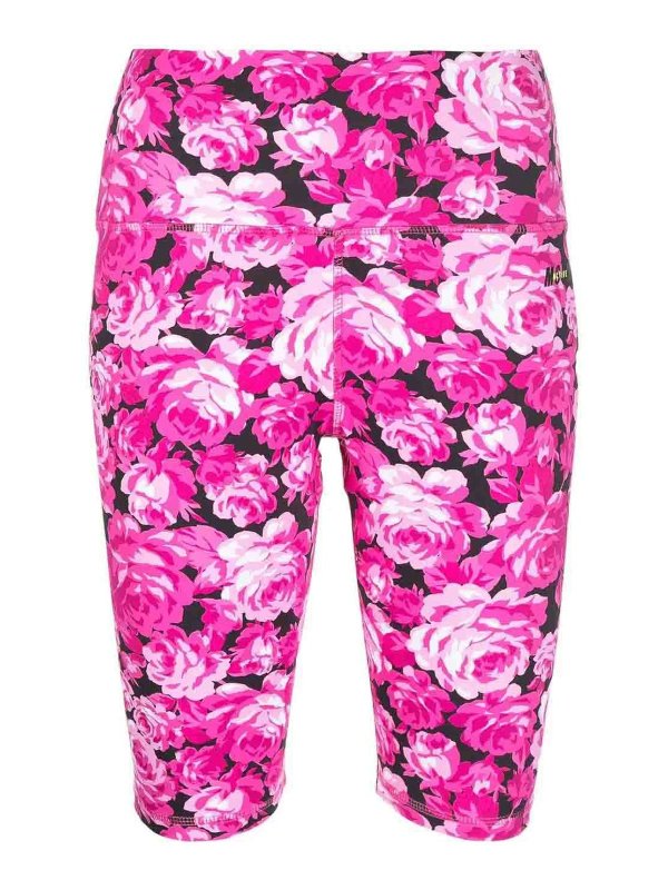 m.s.g.m.: Trousers Shorts - Radler-Shorts In Camuflage Print In Pink