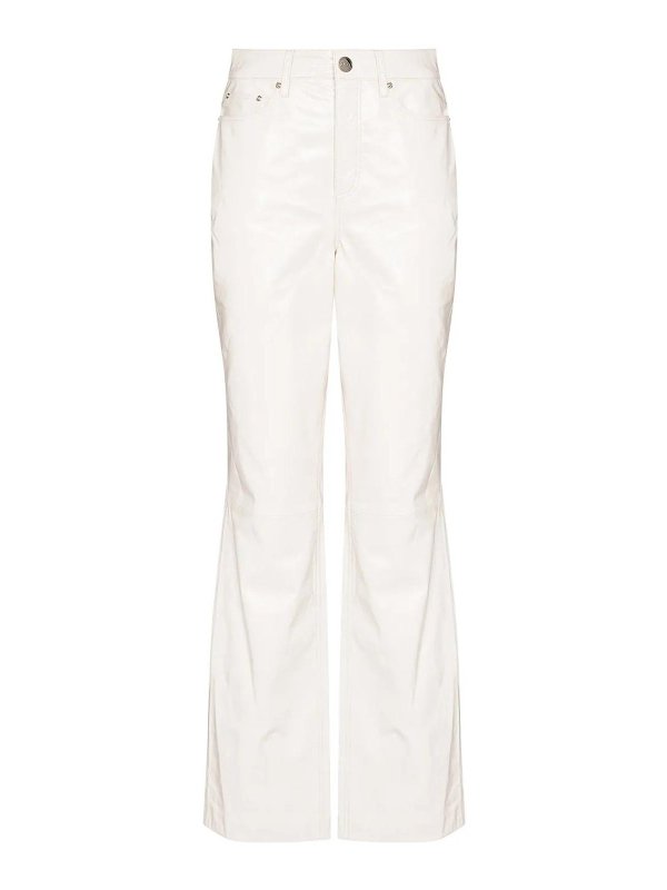 REMAIN Birger Christensen: Pantalons en cuir - Pantalons En Cuir - Blanc