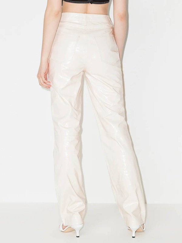 The Best Shops REMAIN Birger Christensen: Pantalons en cuir - Pantalons En Cuir - Blanc