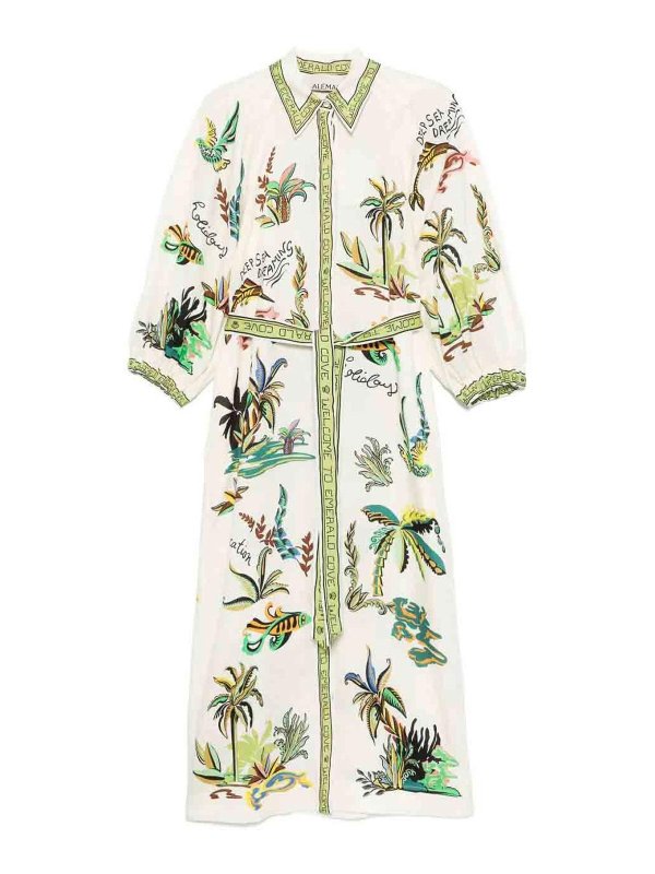 ALEMAIS: Robe longueur genou - Robe Au Genou - Beige