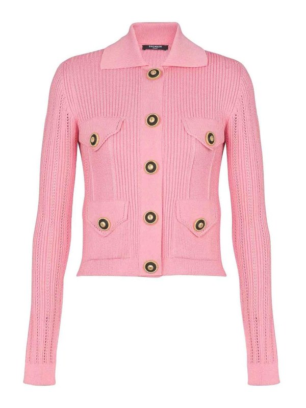 Balmain: カーディガン - カーディガン - ピンク