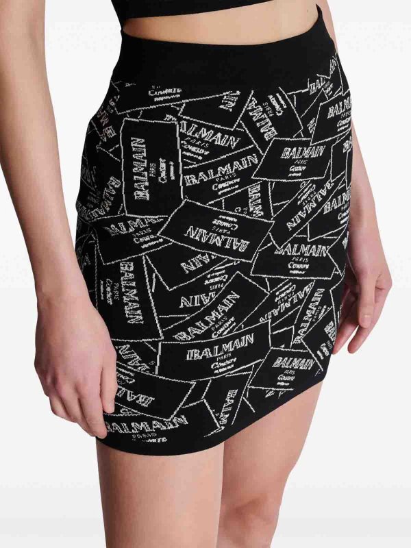 The Best Shops Balmain: Mini Jupe - Noir