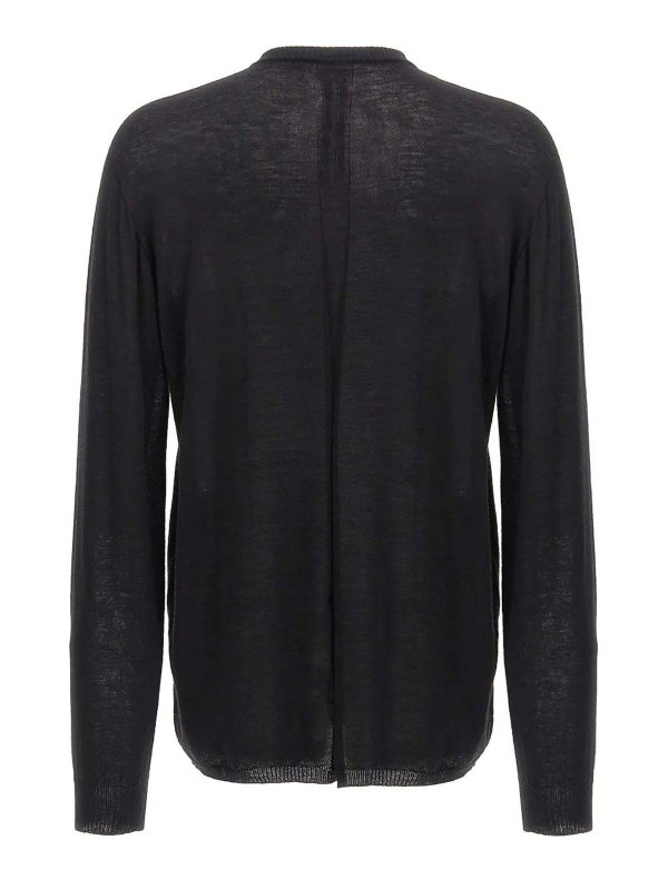 RICK OWENS: Strickpullover mit Rundhalsausschnitt online - Rundhalspullover - Schwarz