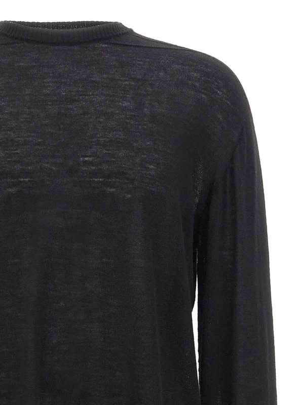 The Best Shops RICK OWENS: Strickpullover mit Rundhalsausschnitt - Rundhalspullover - Schwarz