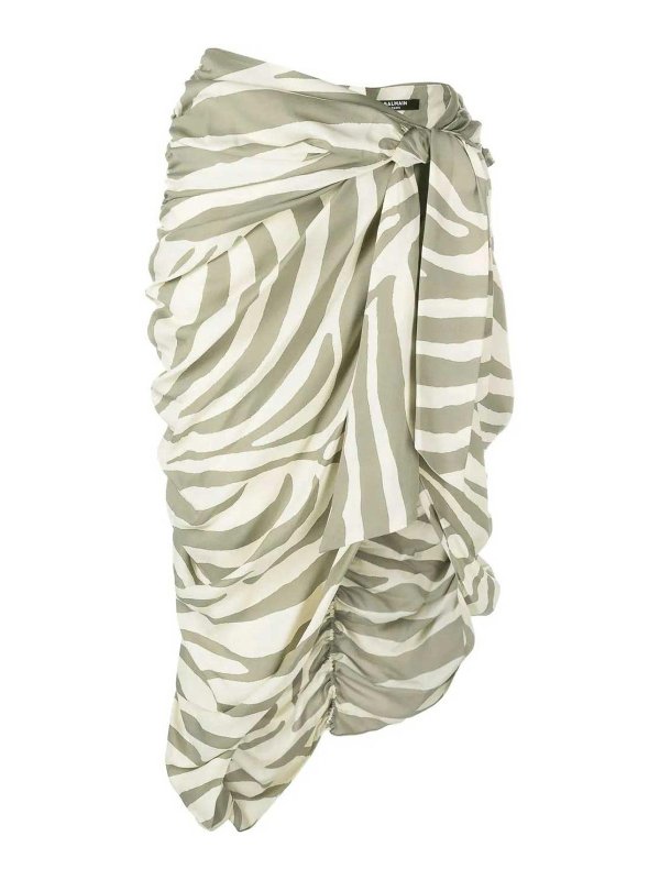 Balmain: ニーレングススカート＆ミディ丈 - 膝丈/ミディスカート - ライトブラウン