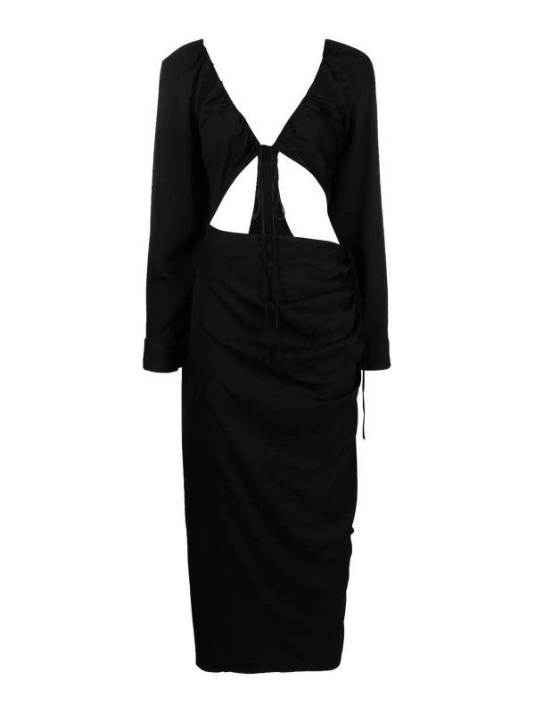 CHRISTOPHER ESBER: Robe longueur genou online - Robe Au Genou - Noir