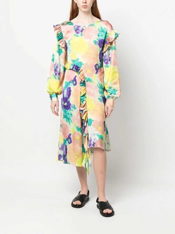 REMAIN Birger Christensen: knee length dresses online - Satin Dress