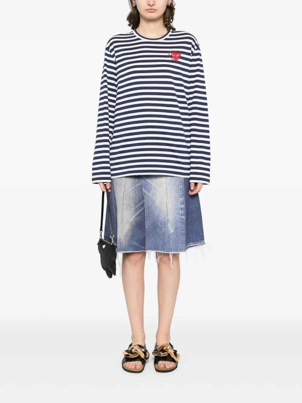 The Best Shops COMME DES GARCONS: Suéteres con cuello pico - Suéter Cuello Redondo - Azul