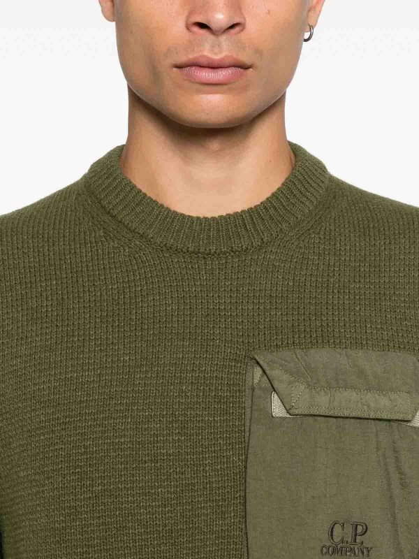 C.P. COMPANY buy online Pull Col Rond - Vert