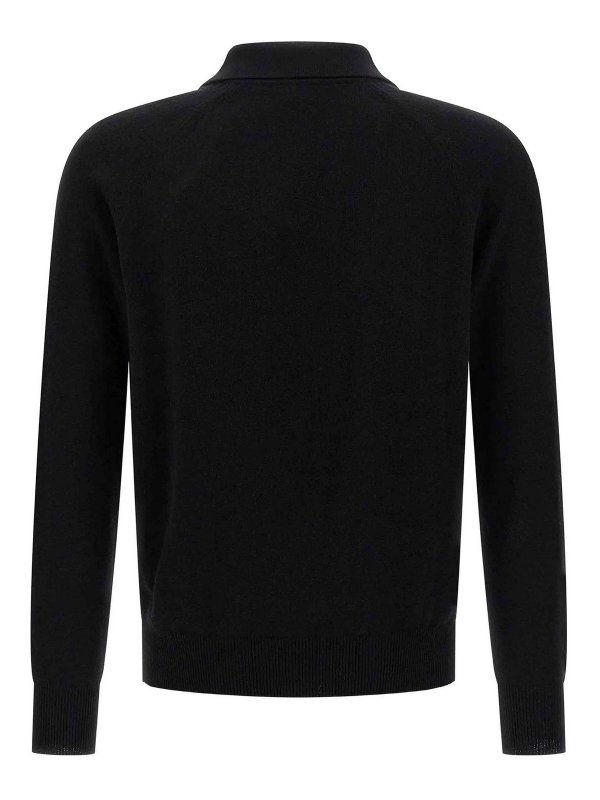 SAINT LAURENT: shirts online - Buttoned Wool Polo Shirt
