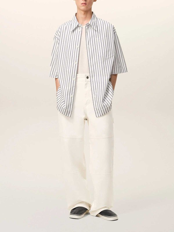 AMI PARIS: Pantalons casual online - Pantalons Décontractés - Blanc