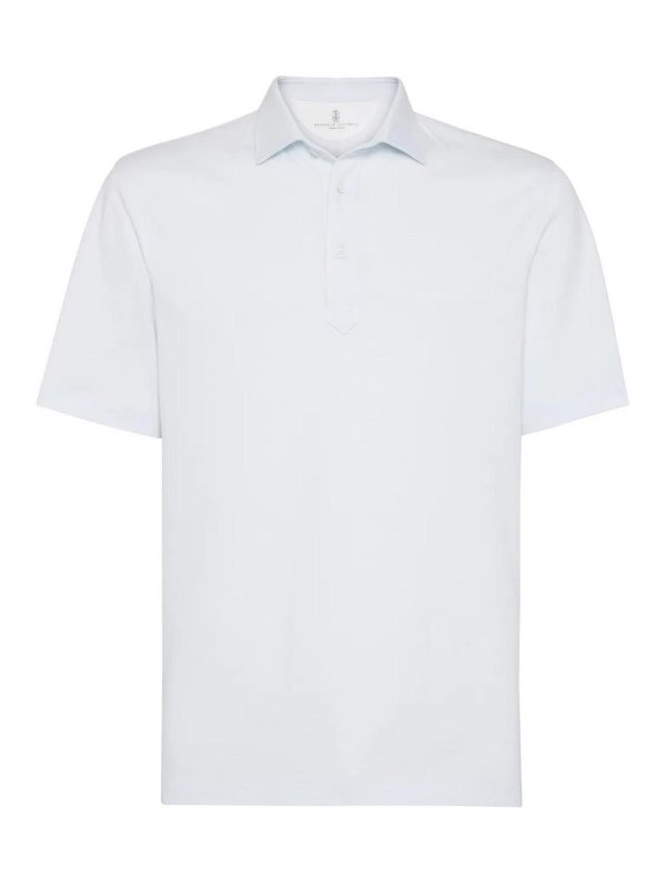 BRUNELLO CUCINELLI: polo shirts - Piqu Polo With Shirt-Style Collar