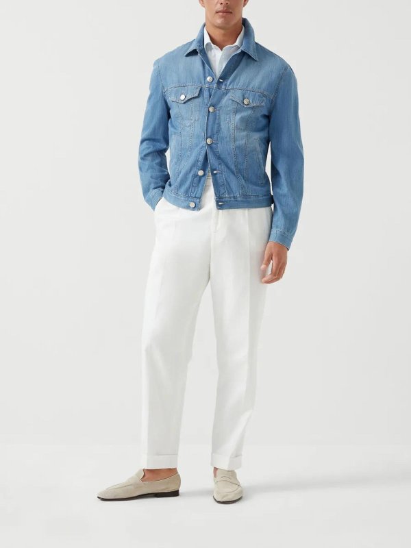 BRUNELLO CUCINELLI: polo shirts online - Piqu Polo With Shirt-Style Collar