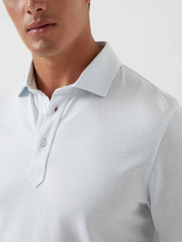 BRUNELLO CUCINELLI buy online Piqu Polo With Shirt-Style Collar