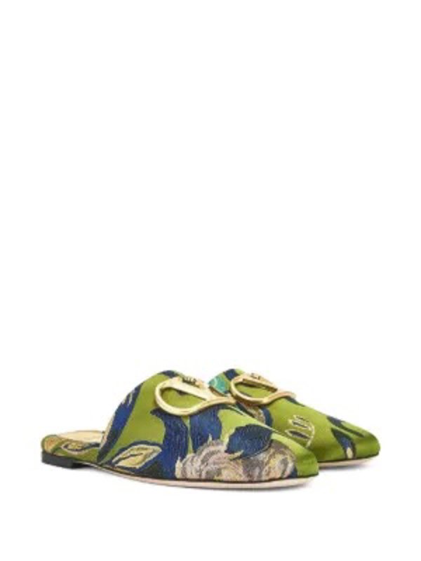 VALENTINO GARAVANI: mules shoes online - Floral Slipper Mules