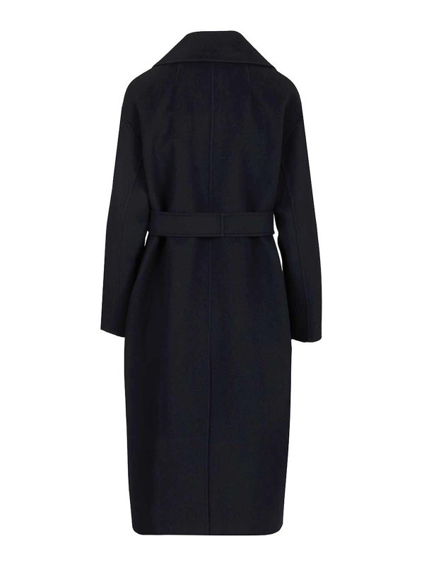 S MAX MARA: ニーレングスコート online - 膝丈コート - ブルー