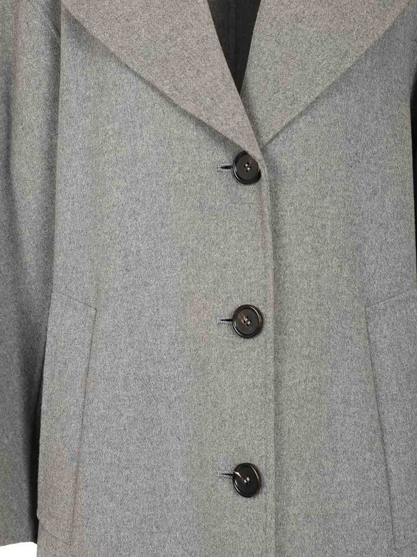 膝丈コート - グレー shop online: S MAX MARA