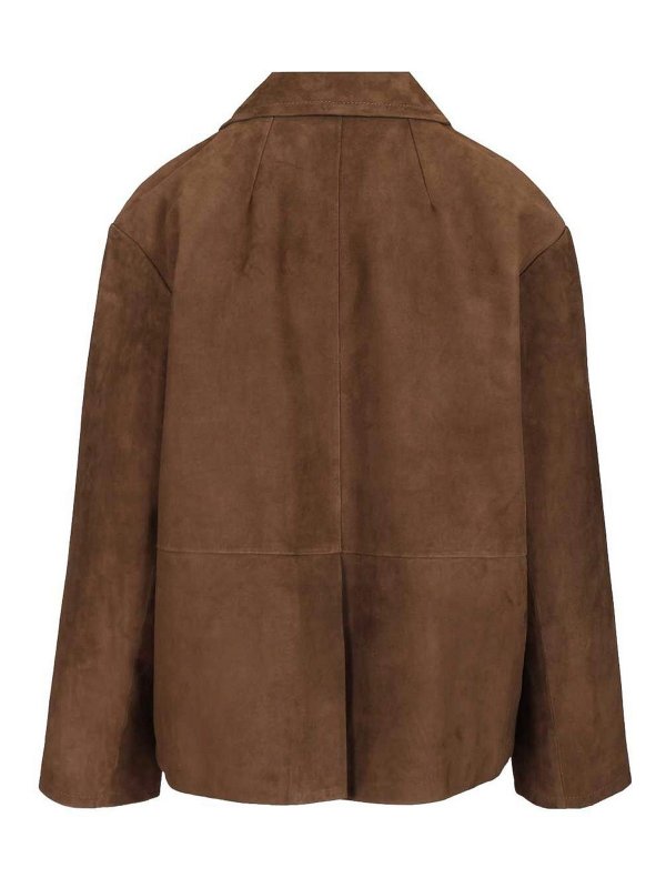 S MAX MARA: leather jacket online - Suede Jacket