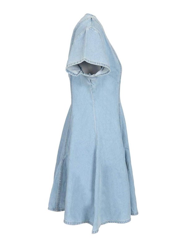 The Best Shops 7 FOR ALL MANKIND: Knielange Kleider - Knielanges Kleid - Hellblau
