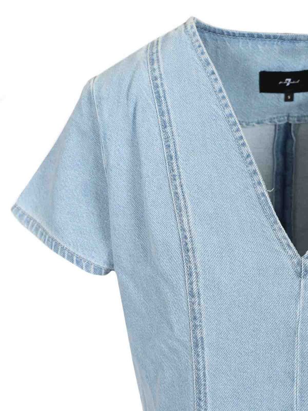 7 FOR ALL MANKIND buy online Knielanges Kleid - Hellblau