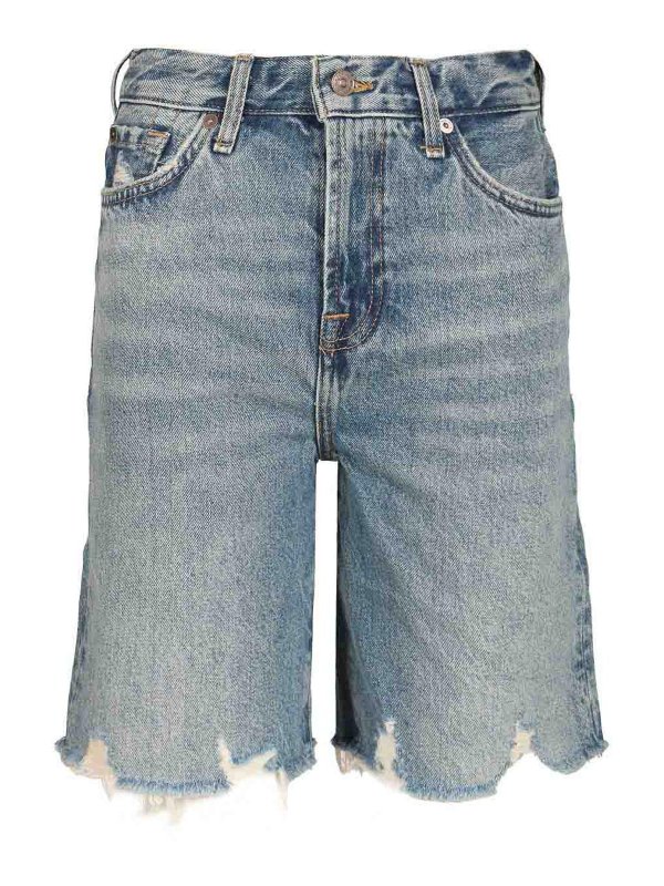 7 FOR ALL MANKIND: Hosen Shorts - Shorts - Hellblau