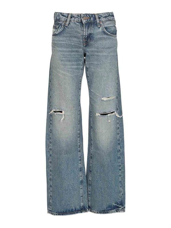 7 FOR ALL MANKIND: ストレートジーンズ - ストレートジーンズ - ライトブルー