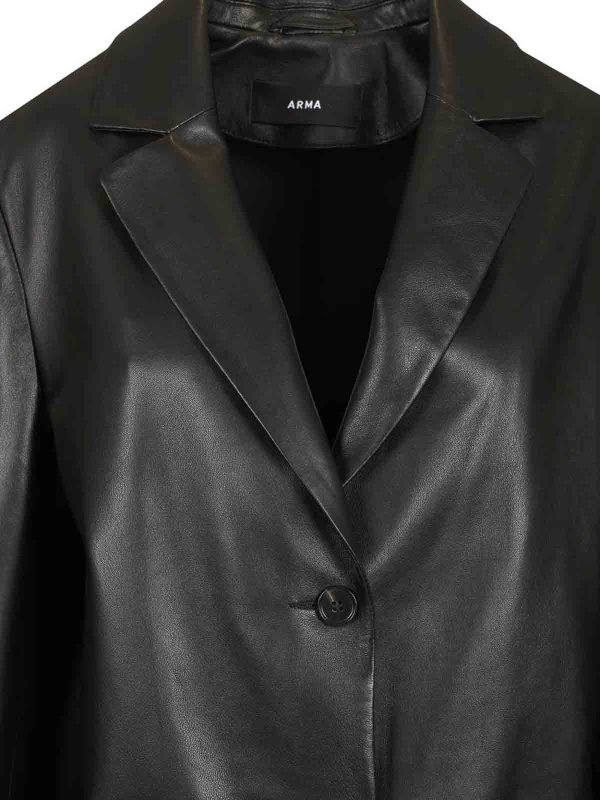 Ohann Leather Blazer shop online: ARMA