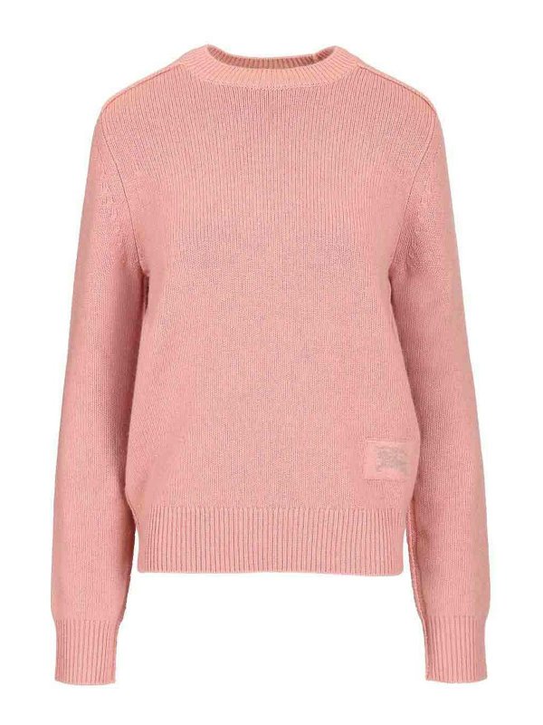 BURBERRY: Pull col rond - Pull Col Rond - Rose