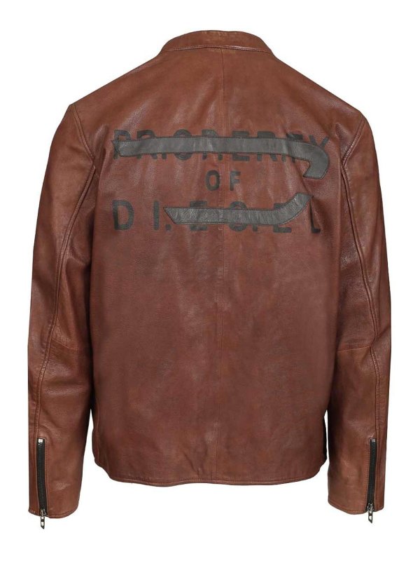 DIESEL: レザージャケット online - レザージャケット - ブラウン