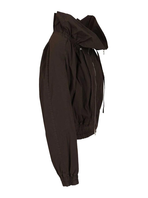 The Best Shops DRIES VAN NOTEN: casual jackets - Cotton Blend Ruffled Jacket