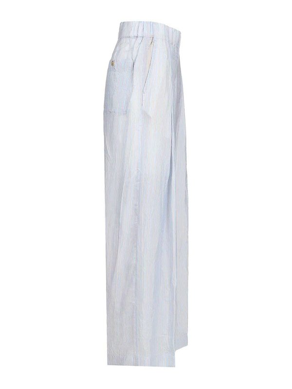 The Best Shops DRIES VAN NOTEN: カジュアルトラウザー - カジュアルパンツ - ライトブルー