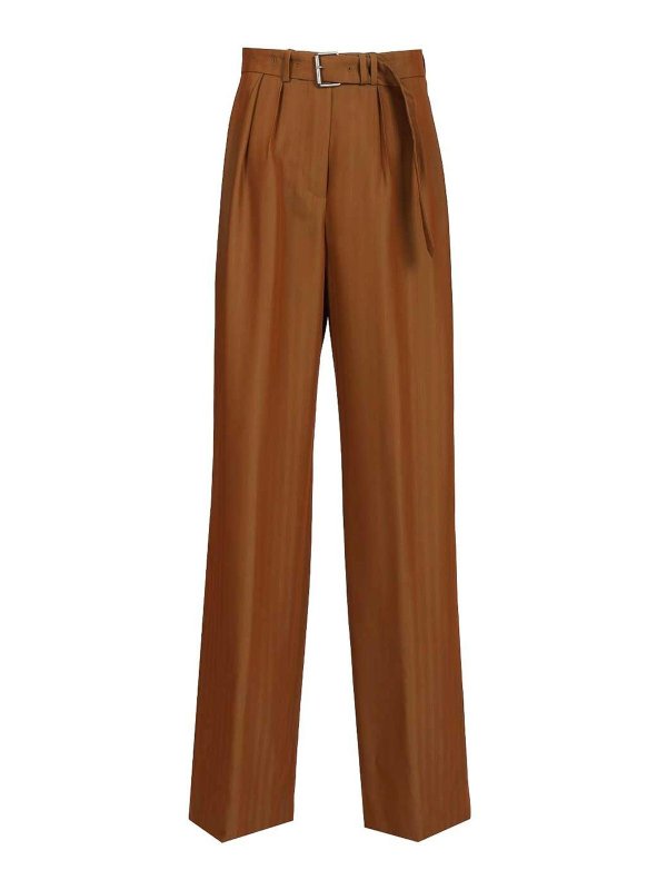 DRIES VAN NOTEN: カジュアルトラウザー - カジュアルパンツ - ブラウン