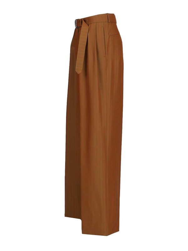 The Best Shops DRIES VAN NOTEN: カジュアルトラウザー - カジュアルパンツ - ブラウン