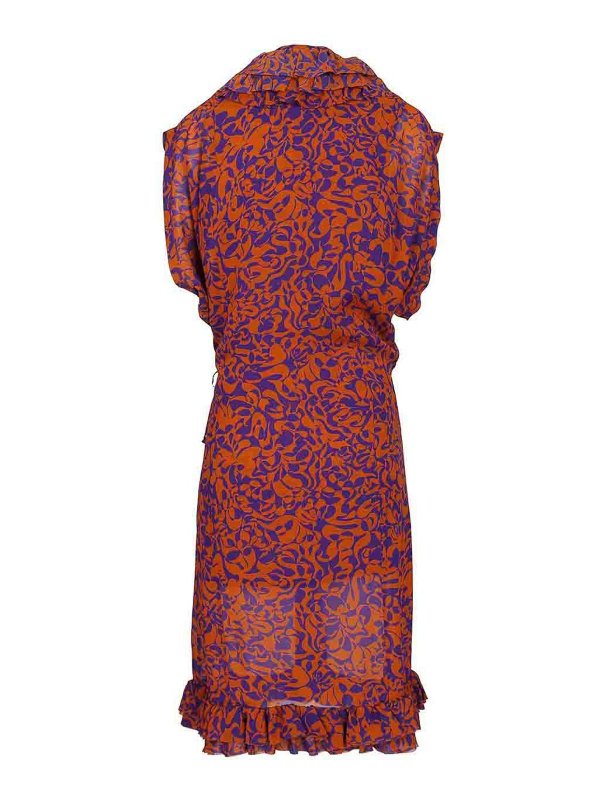DRIES VAN NOTEN: ニーレングスドレス online - 膝丈ドレス - オレンジ
