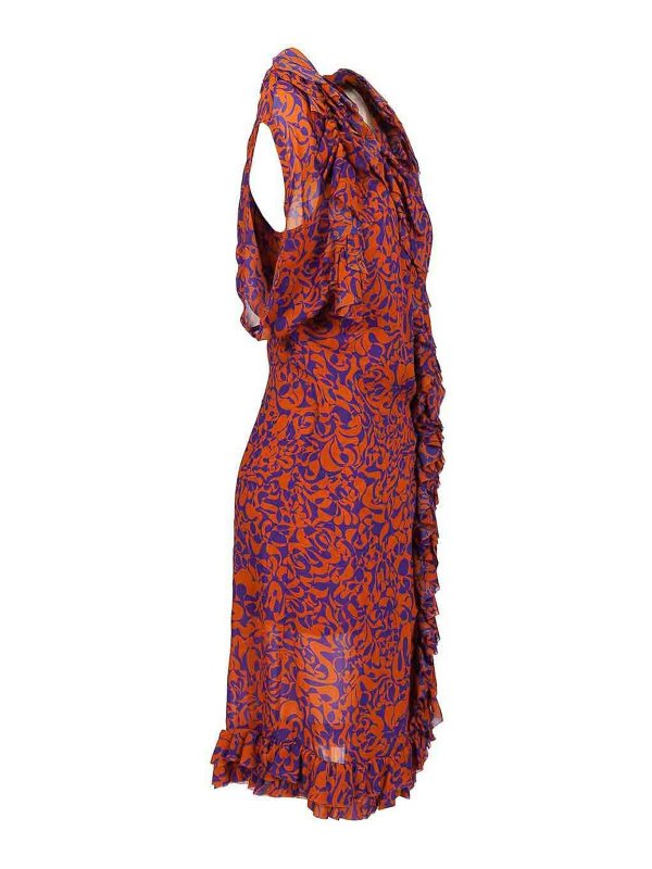The Best Shops DRIES VAN NOTEN: ニーレングスドレス - 膝丈ドレス - オレンジ