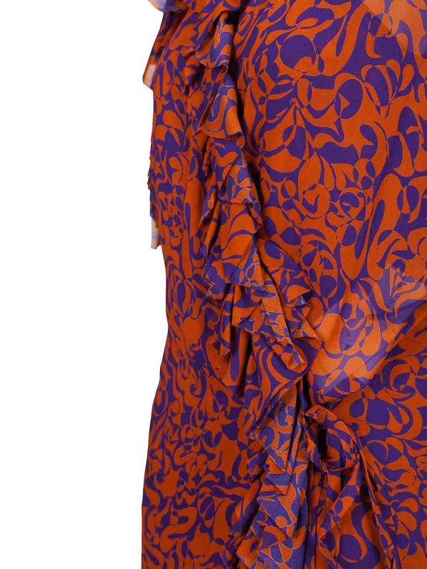 膝丈ドレス - オレンジ shop online: DRIES VAN NOTEN