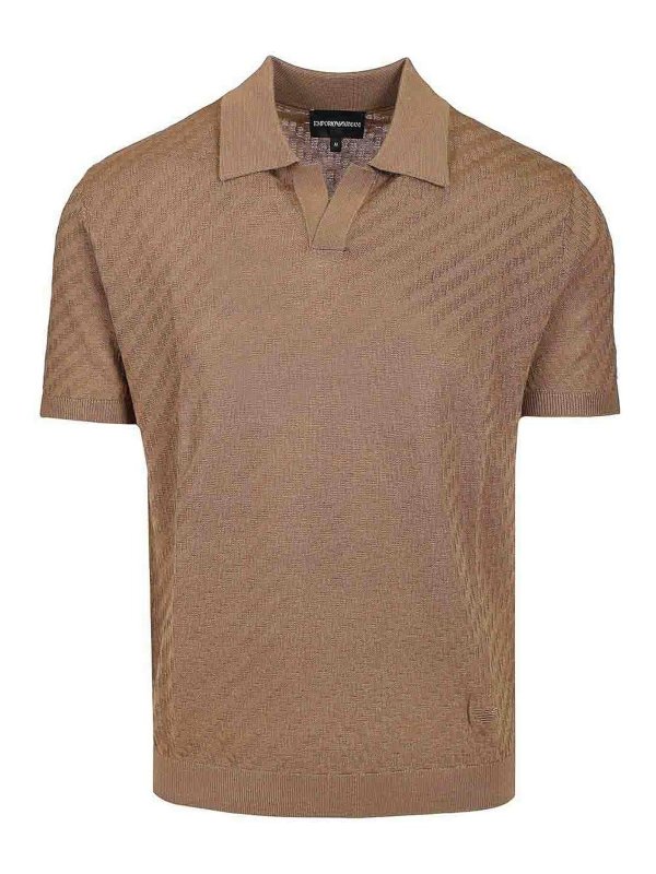 EMPORIO ARMANI: ポロシャツ - ポロシャツ - ブラウン