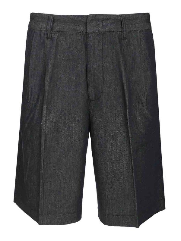 EMPORIO ARMANI: トラウザーショーツ - ショートパンツ - ブルー