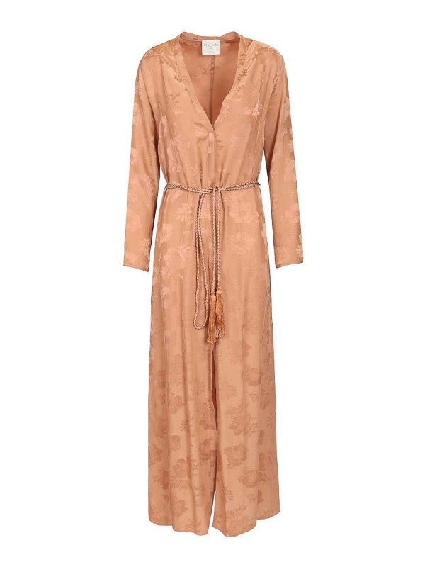 FORTE FORTE: ニーレングスドレス - 膝丈ドレス - ベージュ