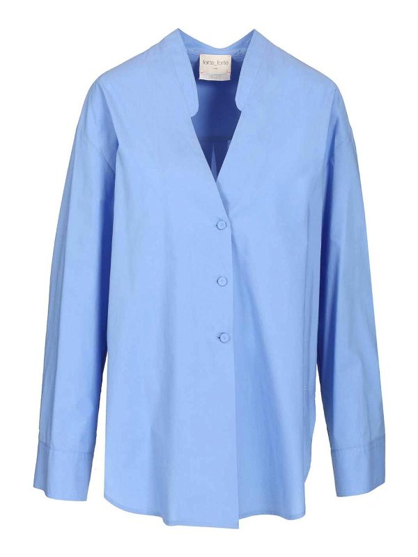 FORTE FORTE: シャツ - シャツ - ライトブルー
