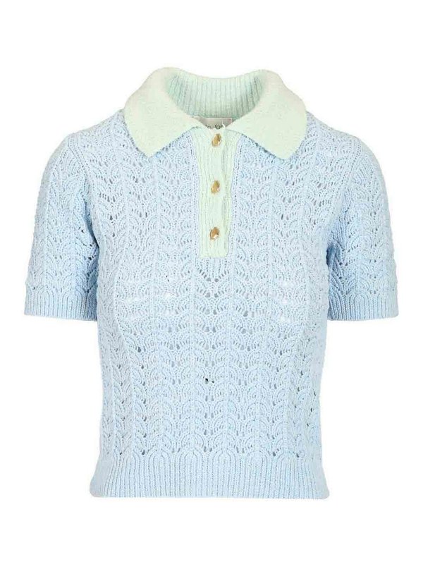 FORTE FORTE: Poloshirts - Poloshirt - Hellblau