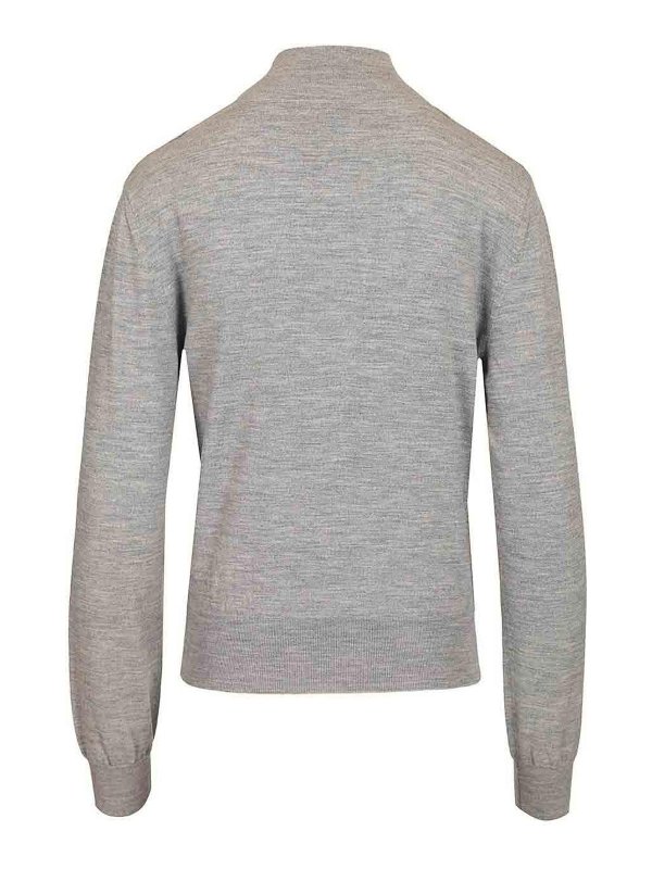 GIVENCHY: Turtlenecks & Polo necks online - Draped Wool Blend Turtleneck Sweater