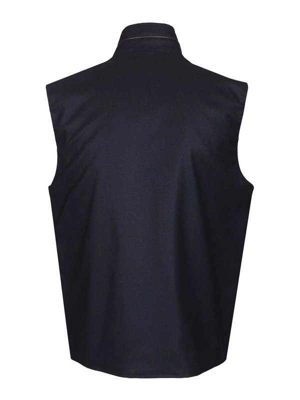 HERNO: maglieria gilet online - Gilet in seta lucente e cashmere