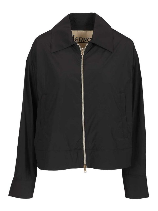 HERNO: casual jackets - Short Jacket In Stretch Nylon