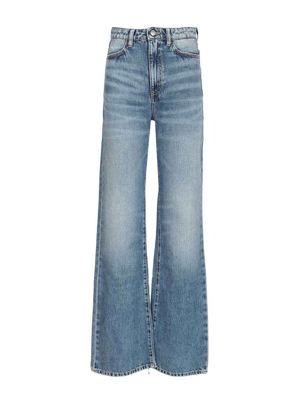 ICON DENIM: ベルボトムジーンズ - フレアジーンズ - ブルー