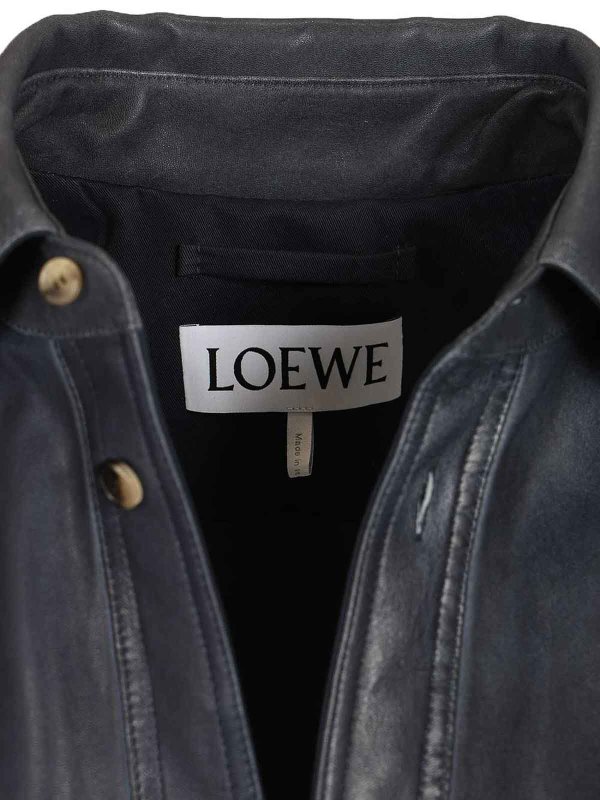 Lederjacke - Blau shop online: LOEWE