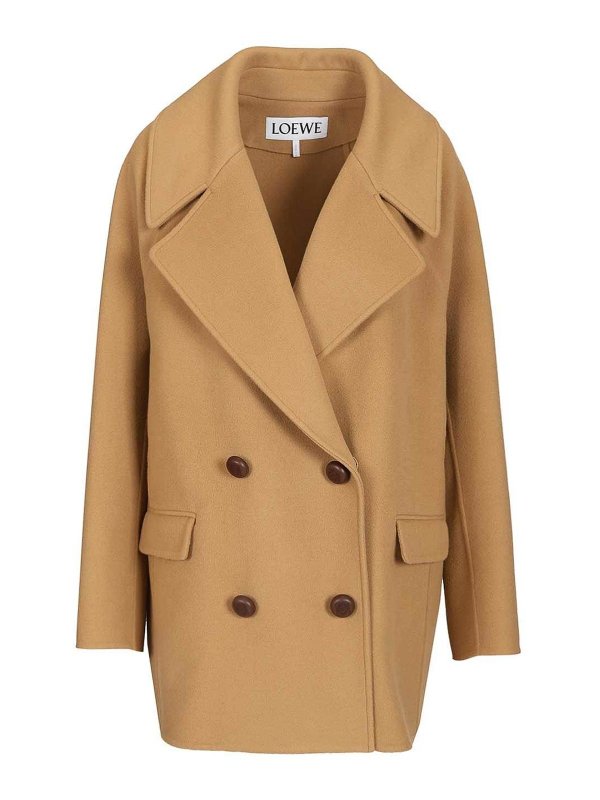 LOEWE: short coats - Short Wool Coat