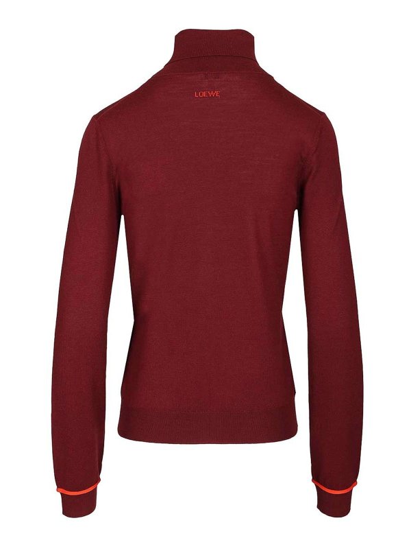 LOEWE: Rollkragenpullover  und Polo-Ausschnitt online - Rollkragenpullover - Dunkelrot