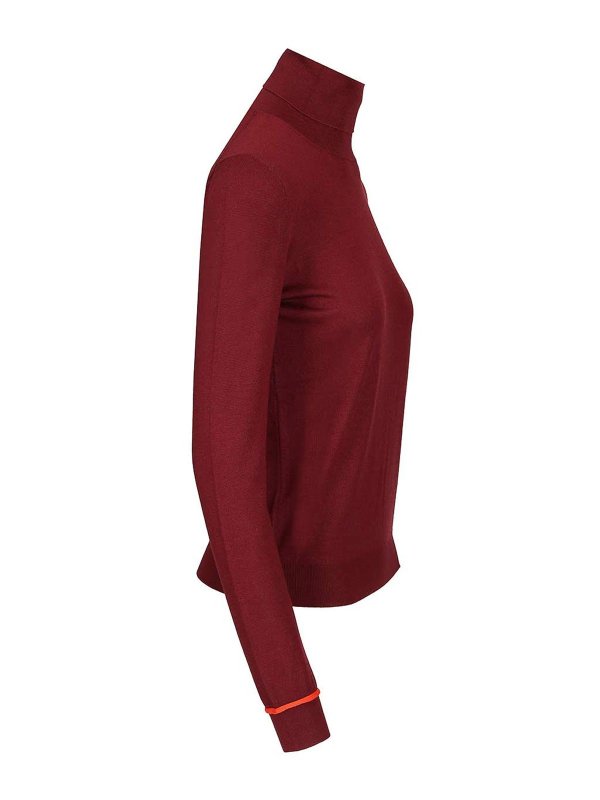 The Best Shops LOEWE: Rollkragenpullover  und Polo-Ausschnitt - Rollkragenpullover - Dunkelrot