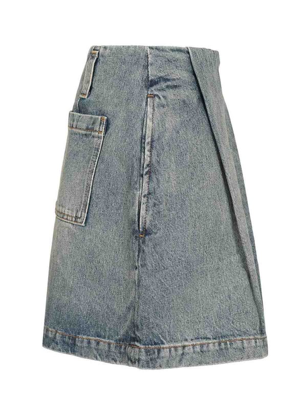 Washed Denim Mini Skirt shop online: LOEWE